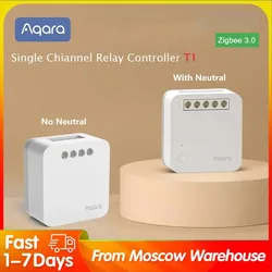 Aqara T1 Single Relay No Neutral With Neutral Module Controller Switch Zigbee 3.0 Timers Remote Control For Aqara Home APP