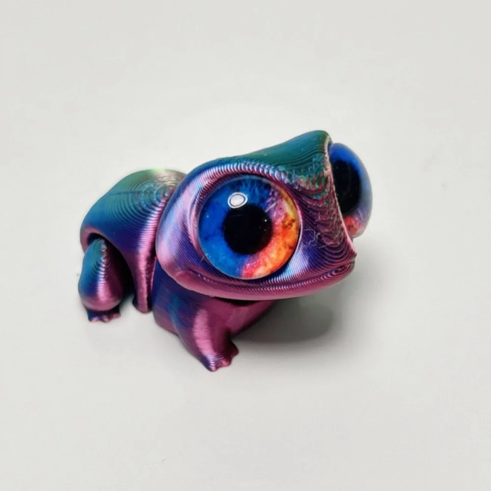 

Cute Big Eyes 3D Printed Frogs Ornament Cartoon Realistic 3D Printed Frog Model Handicraft Figurine 3D Printed Frog Toy Kids
