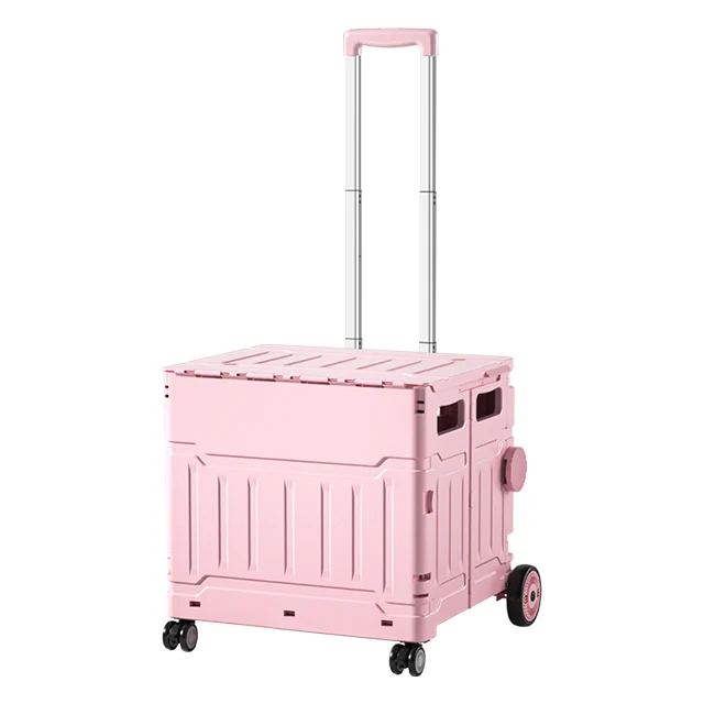 

Hot Sale Jumbo Double Folding Up Box Hand Food Tool Crate Table Cart Racks Wagon Luggages