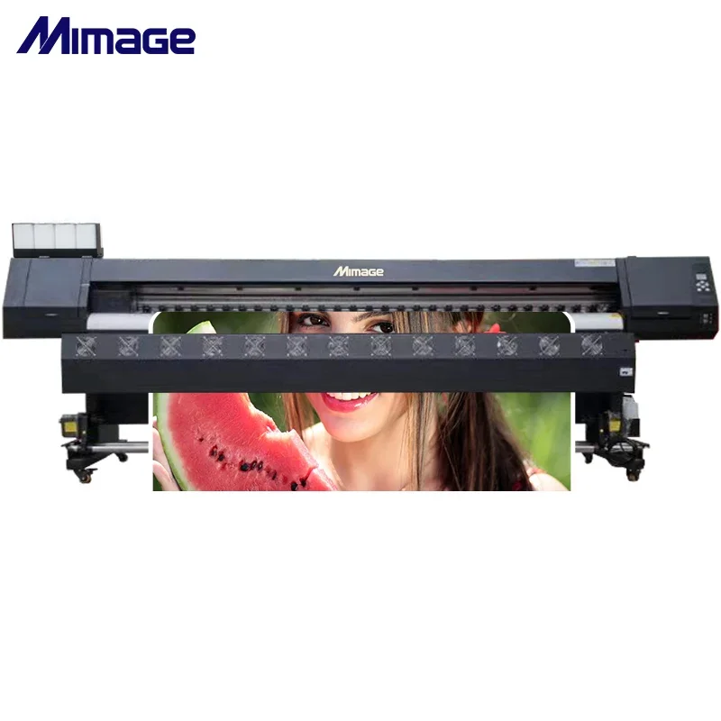 Distributor wanted Mimage 1.8m DX5/i3200/XP600 eco solvent wide format printer outdoor banner/tarpaulin/vinyl printer price