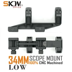 Anelli per cannocchiale da SKWoptics-34 mm, montaggio a basso AR15 M4 CNC, 1913 binari Picatinny