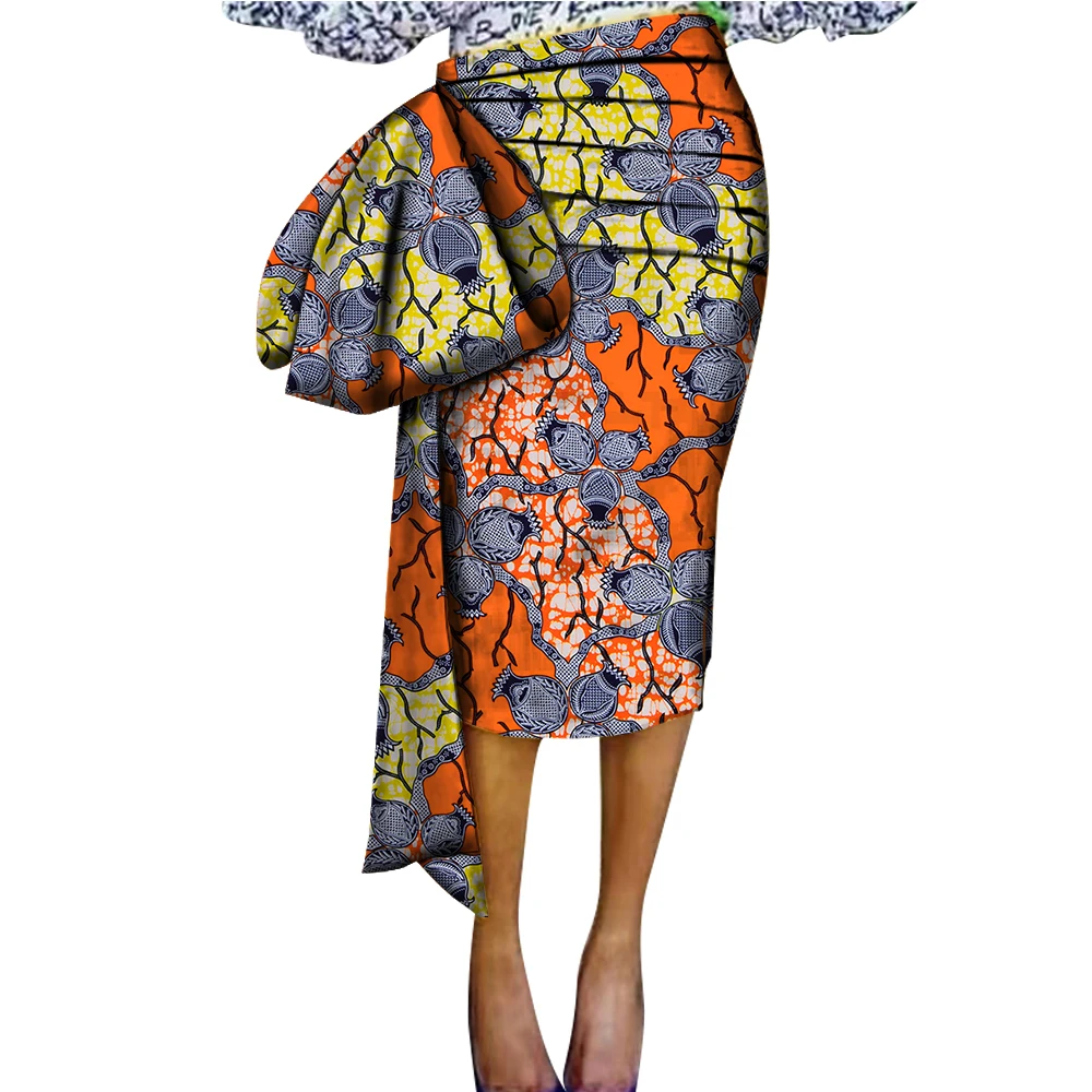 BintaRealWax Customize African Skirts for Women Elegent Skirt with Big Decoration for Party Wedding Plus Size 6XL WY8440