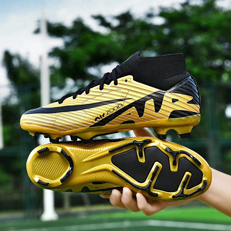 New Soccer Shoes for Men FG Non Slip Spiked Football Field Boots Wear-Resisting Soccer Sports Women Comfortable Outdoor Sneakers