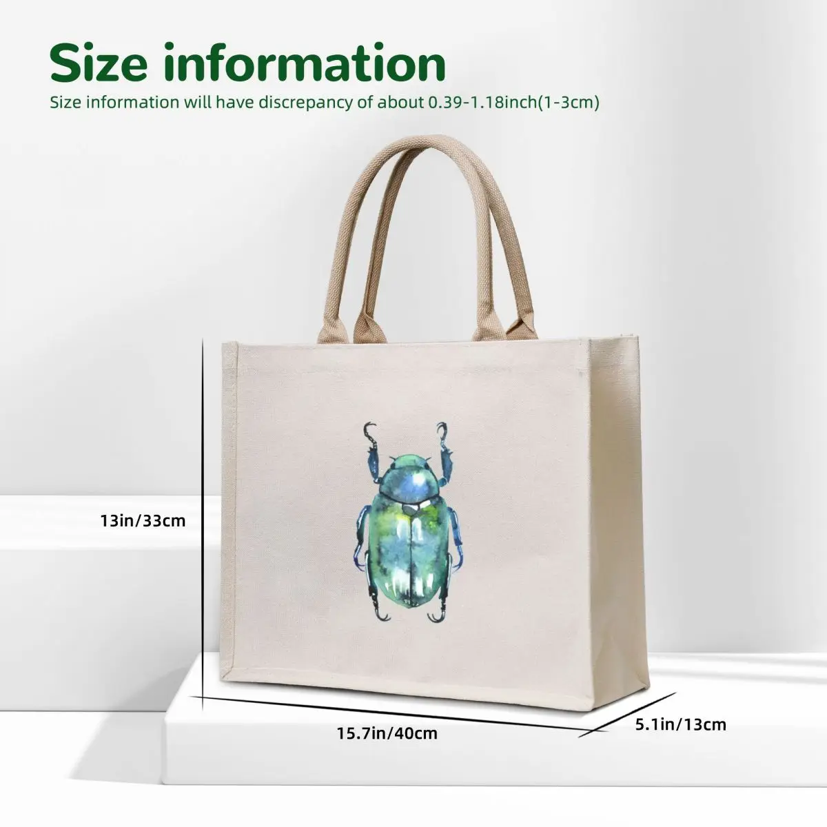 Chromatic Blue Beetle Tote Bag Lady bags tote bag men tote bag canvas large size bags