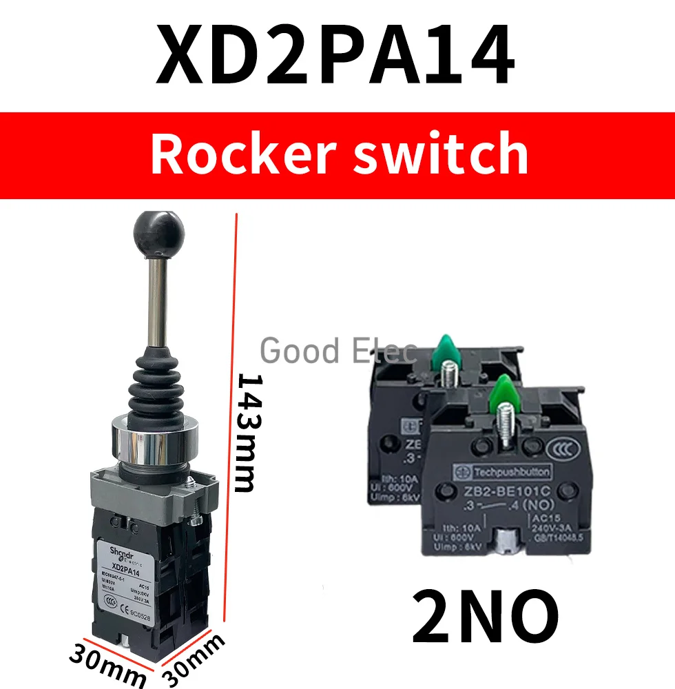 XD2PA12CR XD2PA22CR ositions Latching Maintained Wobble Stick Joystick Switch Two direction lock switch master switch rocker