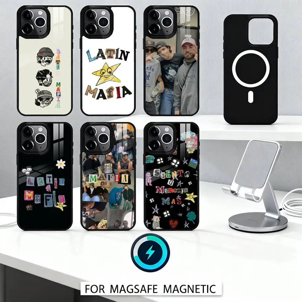 

F-Flores-L-Latin M-Mafia Phone Case Magnetic For iPhone16 15 14 13 12 Pro Max For Magsafe Wireless Charging Cover