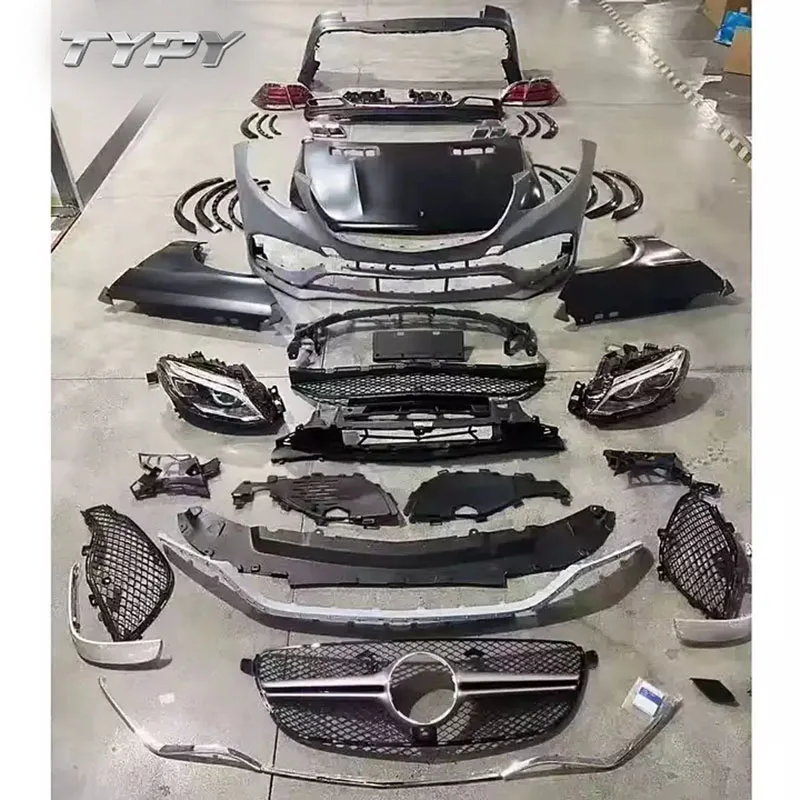 

Car Modified Body Kits Include Headlight Taillight Bumpers Hood Fender For Mercedes Benz ML W166 Upgrade To GLE63 AMG Style