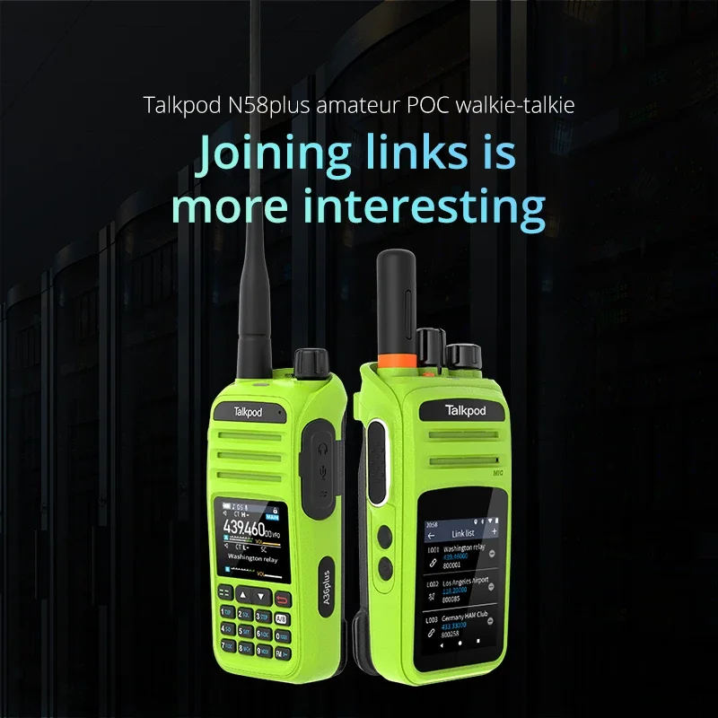 Talkpod Nuova radio di rete pubblica N58Plus Walkie Talkie Android con touch screen da 2,4 pollici Linkpoon Type C Ricarica