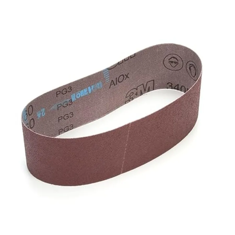 

340D Coated Aluminum Oxide Sanding Belt P120 Grit 4 in Width x 24 in Length Gray Durability and Fast Cutting Performance