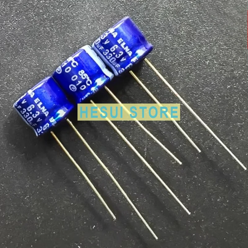 10PCSELNA Audio Fever Capacitor 6.3V330UF 8X7 Ina RC2 Blue Robe 330UF 6.3