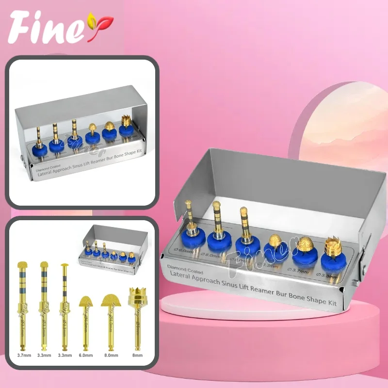 

Весь набор Finer 1, набор для зубных имплантатов, набор для имплантатов Sinus Lift, мембранные сверла с алмазным покрытием, набор разверток для боковых поддений