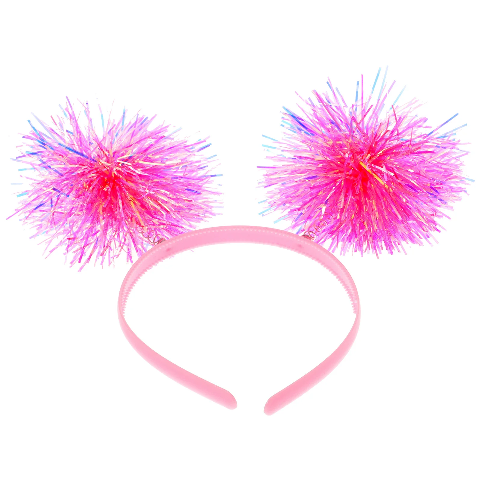 Valentines Day Accessories Fireworks Headband Barrettes Disco Ball Hair Pink Pom Poms White Plastic Women's