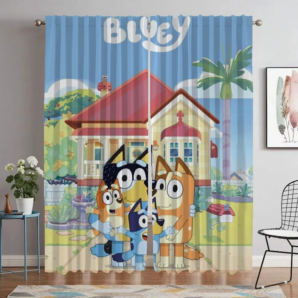 Kitchen Curtains for Camera Blueys Window Curtain for Room 2 Panel Partition Halloween Decoration Shades Home Interior Curtains