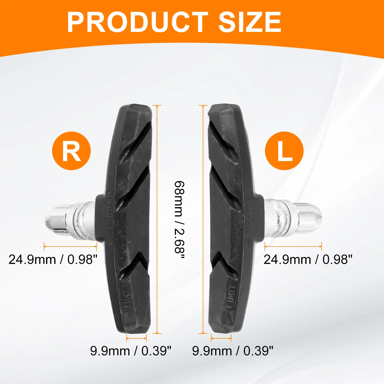 2/4/8 pezzi pastiglie freno silenziose MTB bicicletta da strada ciclismo V pastiglie porta freno scarpe blocchi di gomma accessori ciclismo durevoli nero