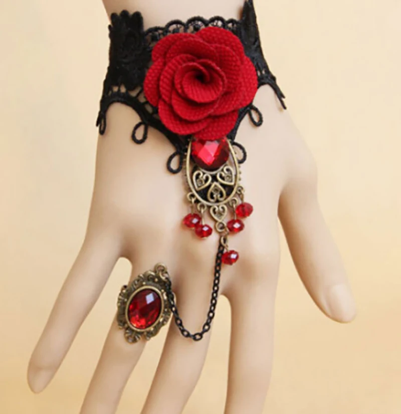 Women's Vintage Steampunk Gloves Wrist Cuff Gear Girls Victorian Bracelets Costume A Bracelet Jewelry Accessories Lace Handwear