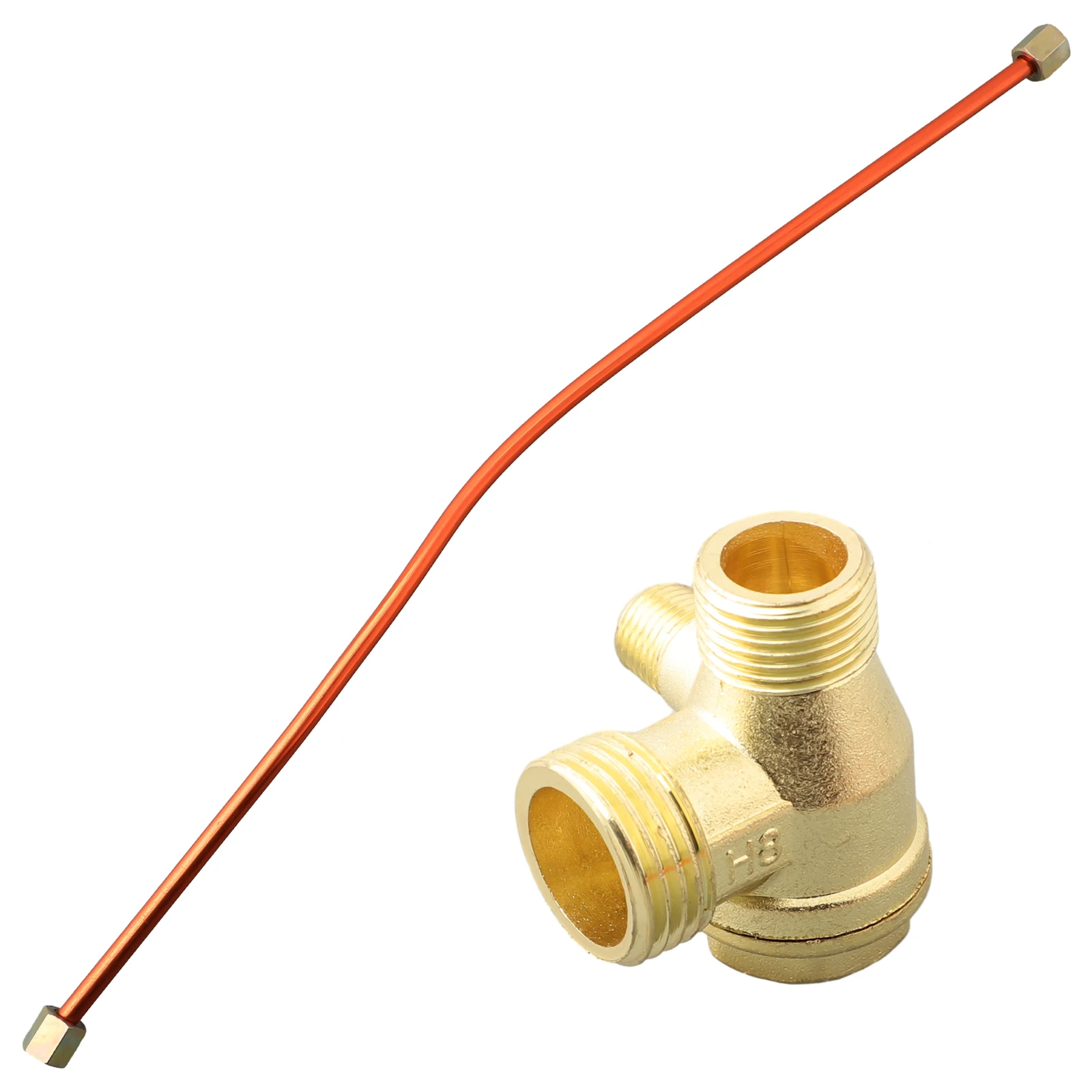 Tube Check Valve Oil Pump 9mm Hex Nut Copper+Aluminum Flared Mouth G1/8 Thread 20/16/10mm Diameter 400mm/15.75\\\\\\\