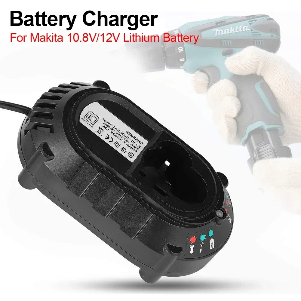 EU/US/UK Plug Li-ion Battery Charger for Makita 10.8V/12V Lithium Battery BL1013 BL1014 DC10WA DC10WB Electrical Drill Tools