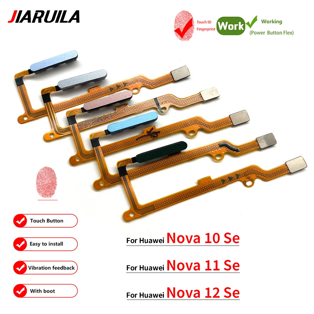 

10 шт./лот, отличный датчик отпечатков пальцев, ключ от домашнего возврата, кнопка меню, гибкий ленточный кабель для Huawei Nova 10 Se 11 Se 12 Se