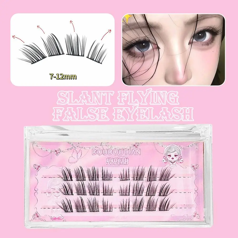 3/10 Pairs Fox Eye Cluster Lashes - Sexy Looking Individual Eyelash Volume Extensions Fluffy Effect False Strips, Segmented U0H6