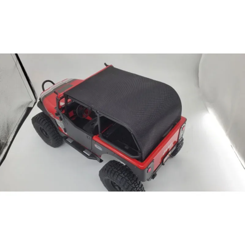 RC Car Roof Sunshade Cloth Water Proof Frame Tarpaulin for 1/10 RC Crawler Car Axial Scx10 III JC-7 AXI03008 Jeep Wrangler