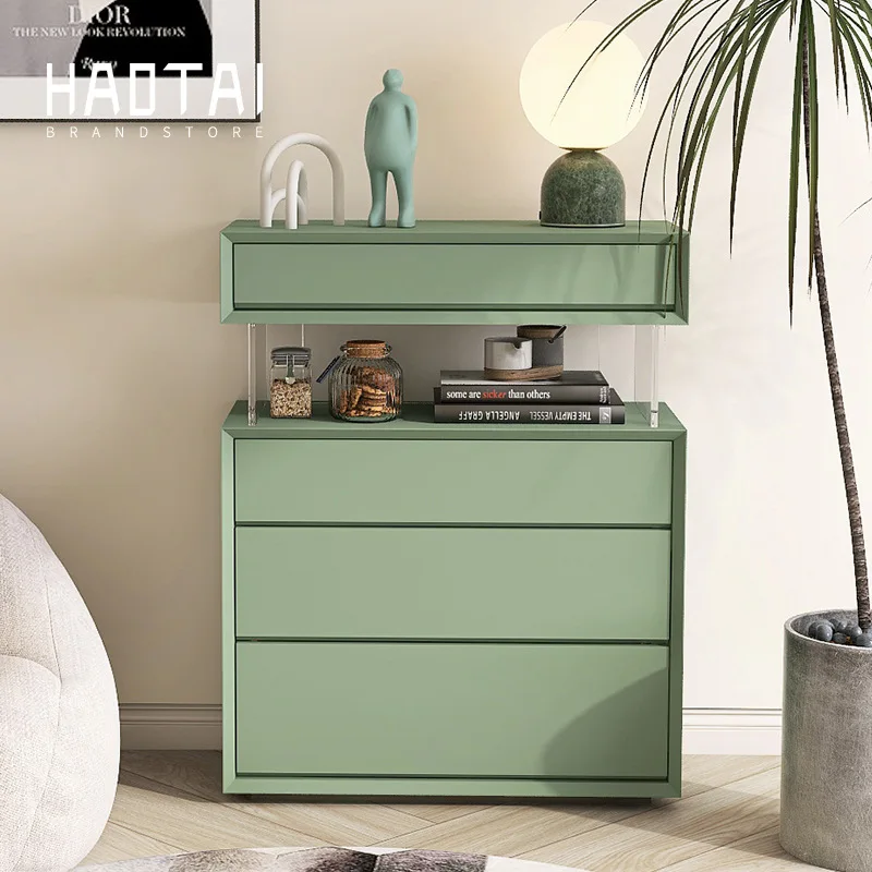 CX minimalist paint suspended four buckets, simple modern living room storage solid wood drawer cabinet