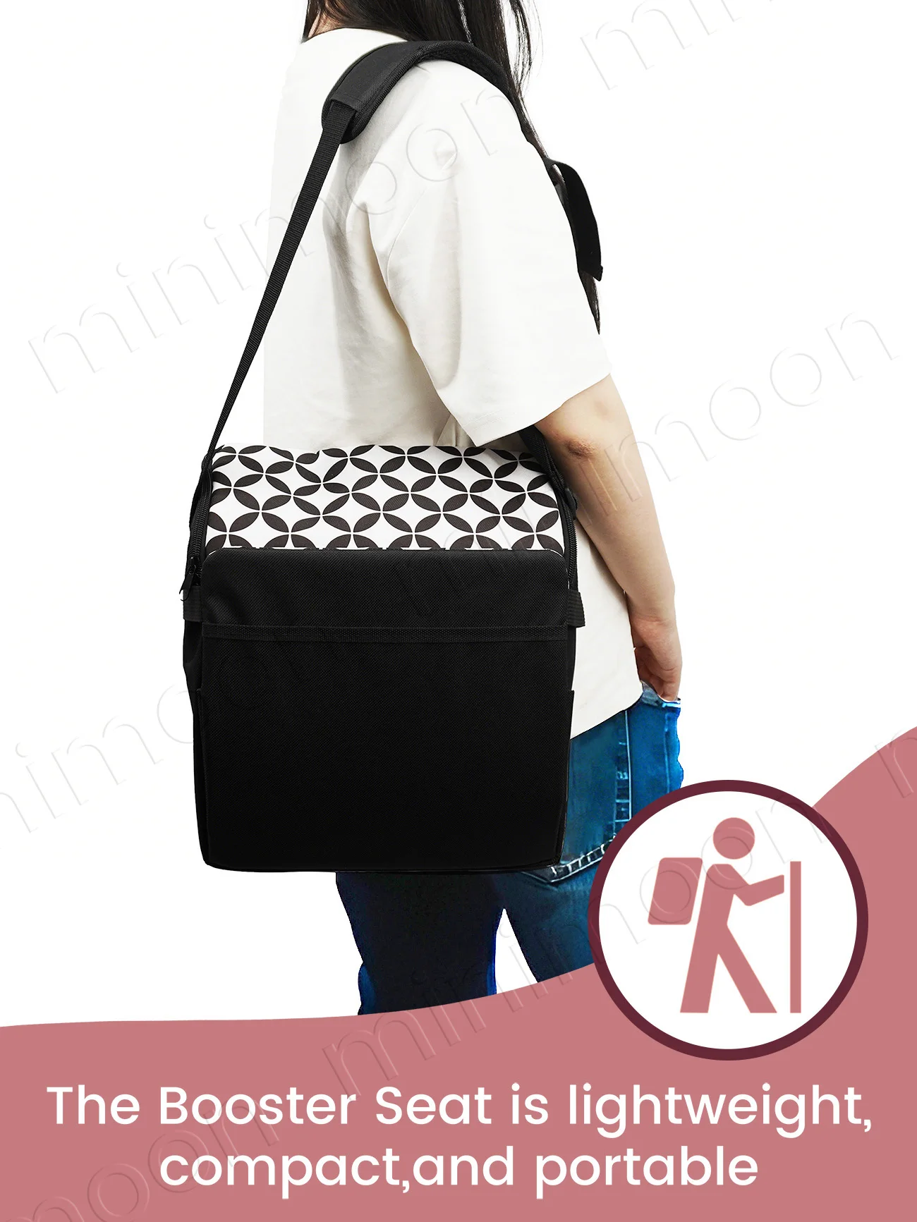 Siège rehausseur Portable pour bébé, pour salle à manger et voyage, coussin de chaise haute pliable avec sangles lavables et boucle de sécurité