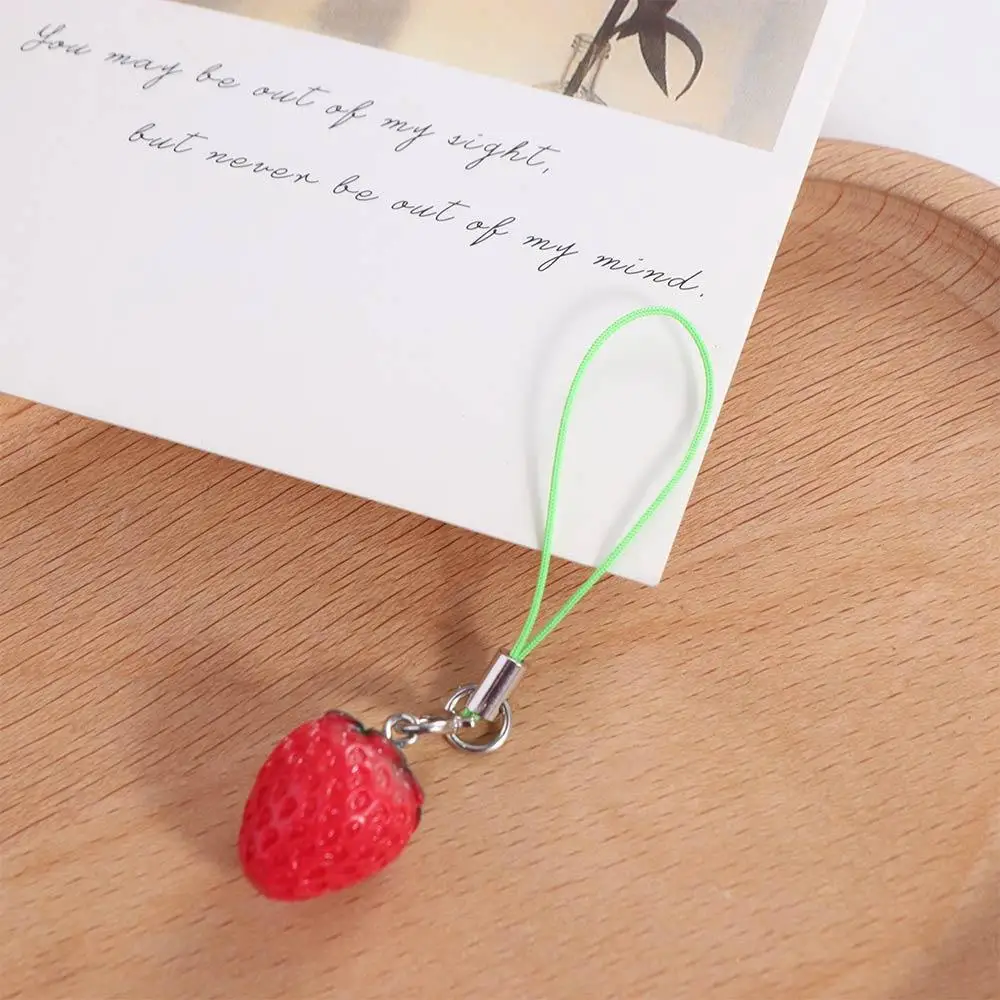 Fashion Strawberry Fruit Phone Charms Banana Hanging Rope Cell Phone Lanyard Decorations Phone Strap Phone Pendant Girl Woman