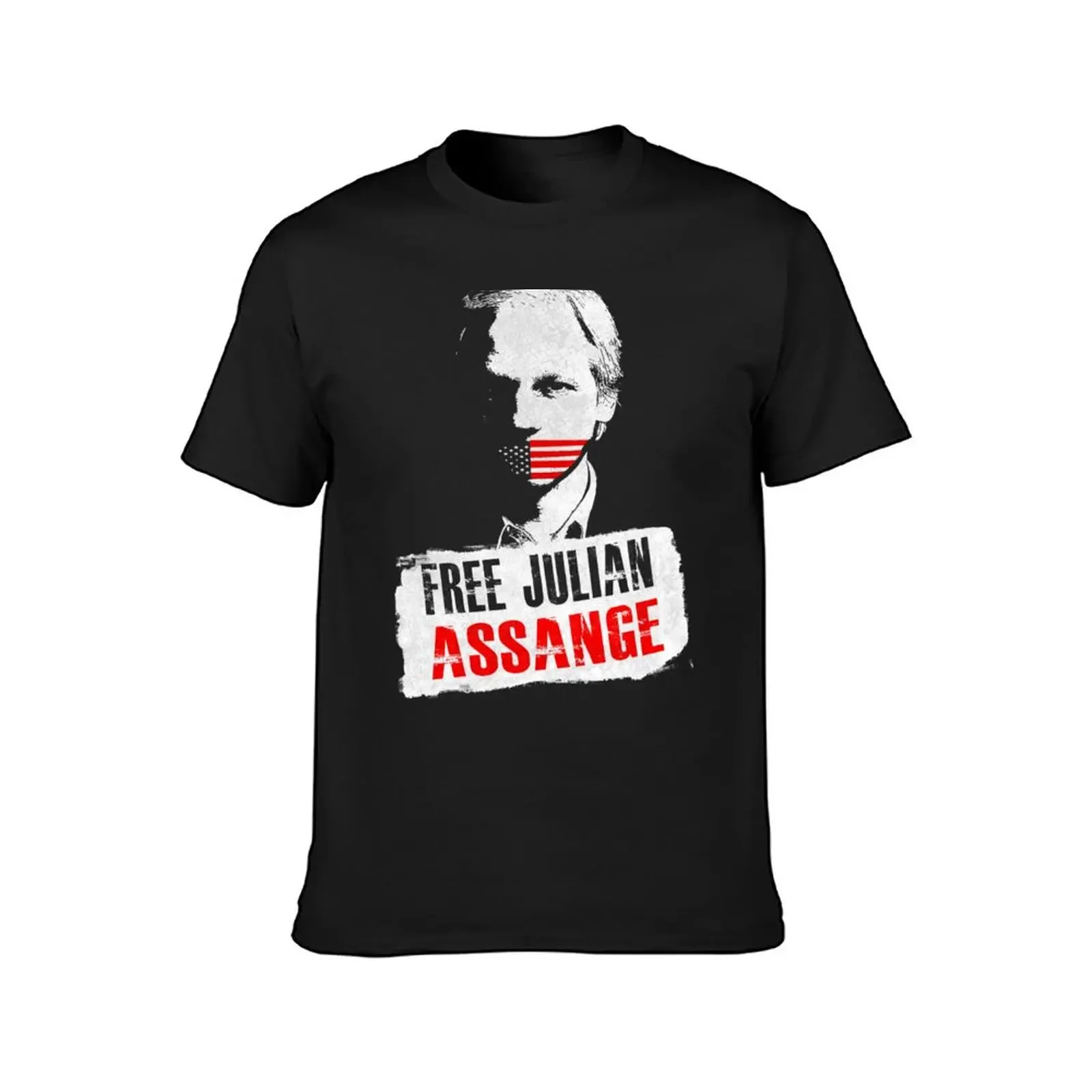 Free Julian Assange Essent T-Shirt quick-drying anime mens champion t shirts