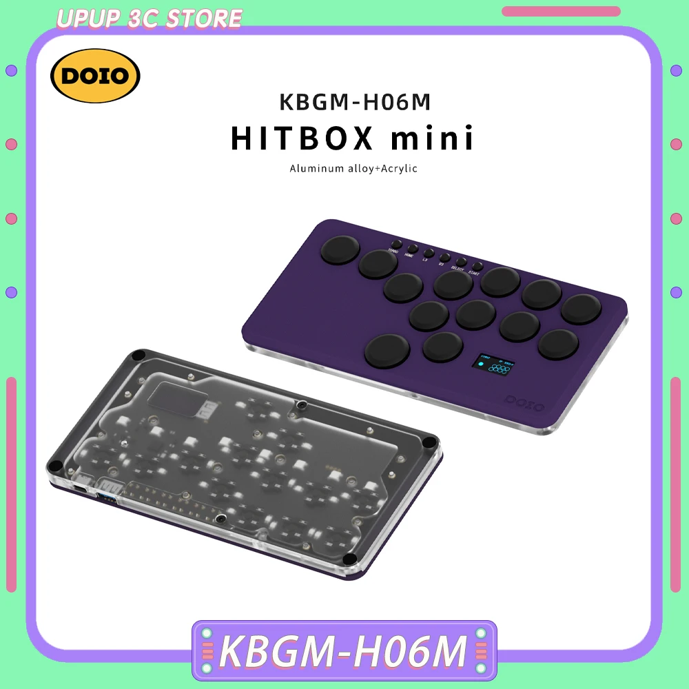 

Doio Hitbox Kbgm-H06m Mini Keypad Aluminium Alloy 19key Game Keypad Hot Swap Ps4 Ps5 Switch Pc Custom Keypad For Computer Gamer