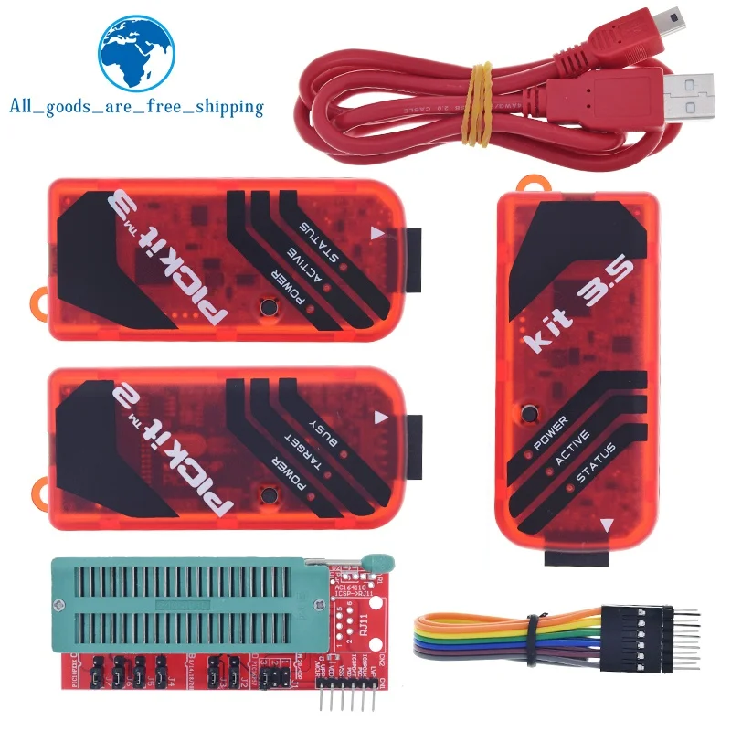 PICKit2 PICKIT3 PICKit3.5 Programmer + PIC ICD2 PICKit 2 PICKIT 3 PICKIT 3.5 Programming Adapter Universal Programmer Seat