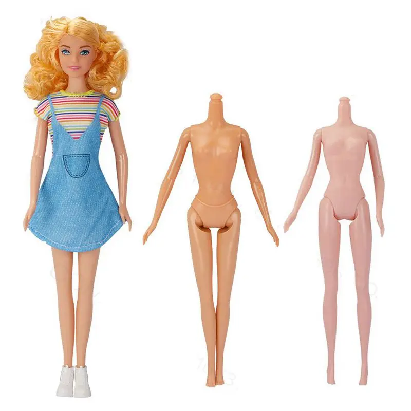 Solid Moviable 7 Joints Nude Doll Body 1/6 Female Teenager Dolls Dollhouse Children Pretty Gifts For Barbie Kids Toys Accessorie