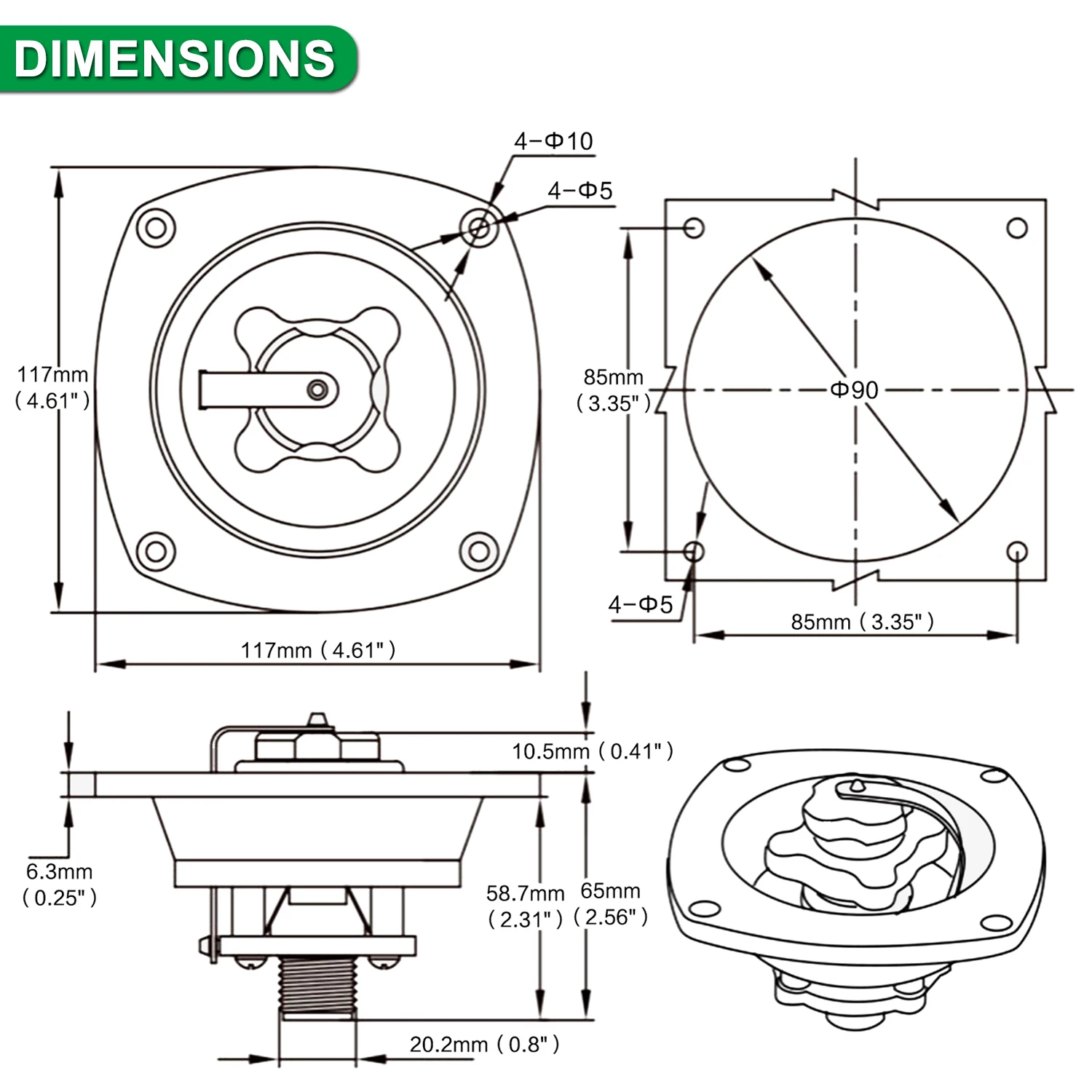RV City Inlet Pressure Reducing Fill Hatch with Brass Check Valve and Quick Coupler Inlet Hose Adapter for RV Fresh Water Fill