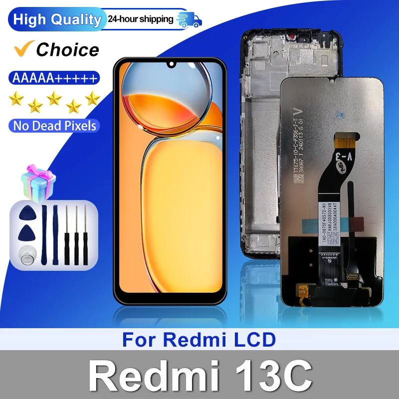 For Xiaomi Xiaomi Redmi 13C LCD Display Touch Screen Digitizer For 23100RN82L 23106RN0DA 23108RN04Y Display Replacement Parts