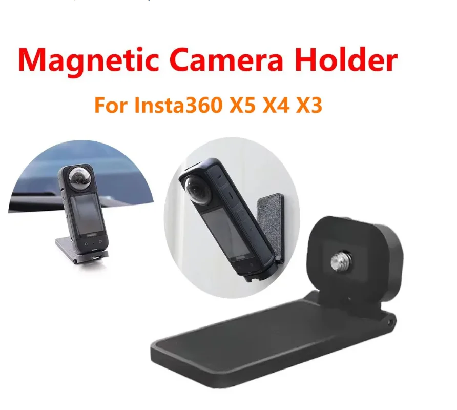 

Magnetic Sport Camera Holder For Insta360 X4 X5/Pocket 3 Action Camera Desktop Stand Bracket Wall-Mounted Base For Vlog Car Vide