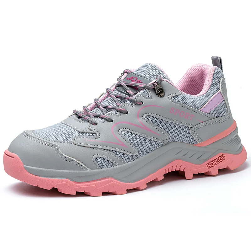 Fashion Safety Shoes for Women Work Sneakers Structured Shoes Pneumatic-Proof Protective Shoes Non Slip Work Steel Toe Shoes