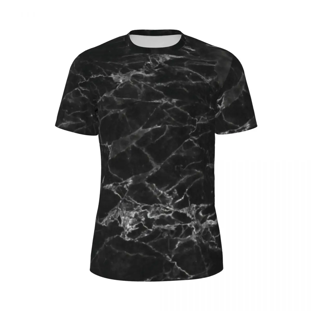 Gym T-Shirt For Couple Black Marble Design T Shirts Fashion Natural Marbles Trendy Summer Tee Shirt Awesome Design Clothing