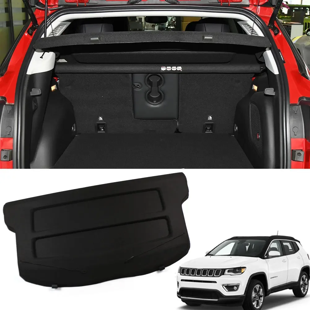 Cargo cover Parcel Shelf cargo cover for Jeep Compass 2017+  Car Interior Decorative Parts Cargo Cover