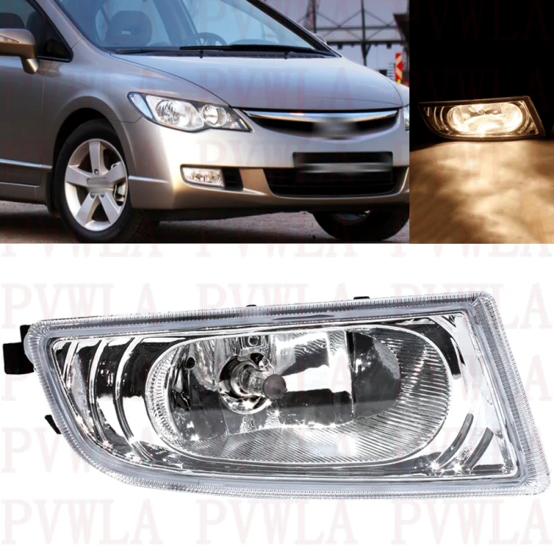 

Right Side Front Fog Light Lamp With Halogen Bulbs 33900-TX3-H01 For Honda Civic DBA-FD1 FD2 2006 2007 2008