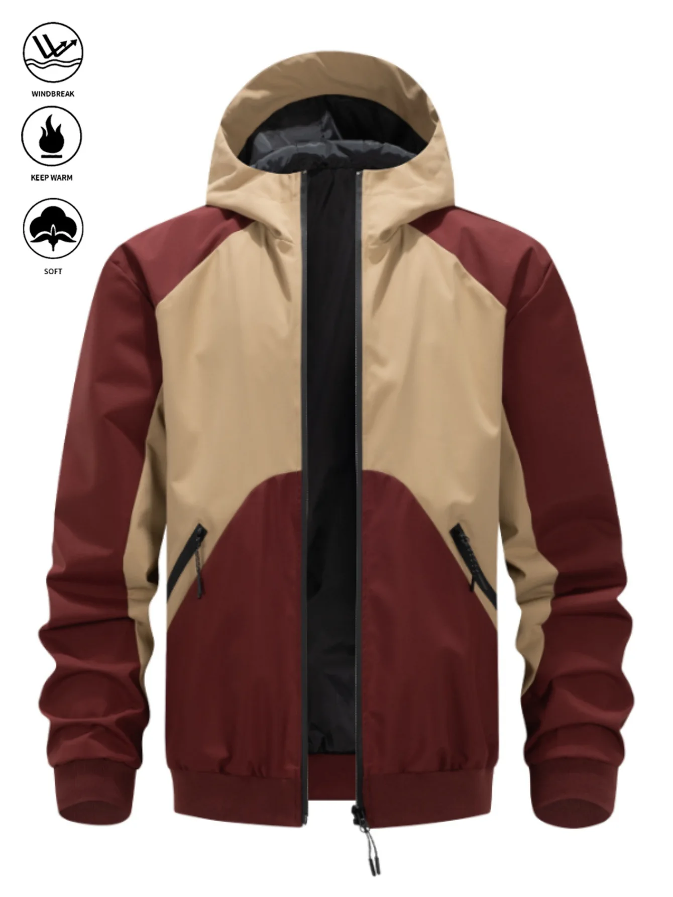 

Мужская рабочая куртка с капюшоном, свободная универсальная ветрозащитная верхняя одежда, спортивная повседневная трендовая мужская куртка через границу