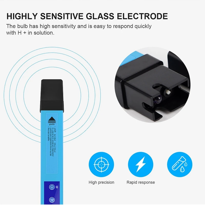 محلل جودة المياه الرقمي مقياس درجة الحموضة الرقمي 2 في 1 مقياس درجة الحموضة الخلفية PH جهاز اختبار المياه لزراعة المواد الغذائية