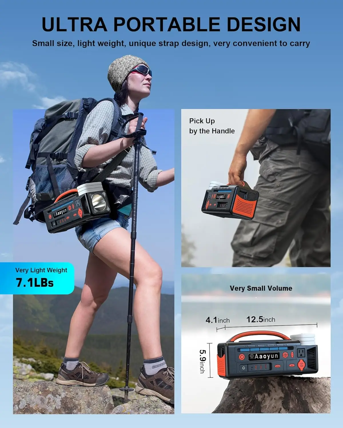 

Factory Cost Portable Power Station 300W, 296Wh Solar Generator with 100W USB-C In/Output,LED Flashlight, Compact Camping