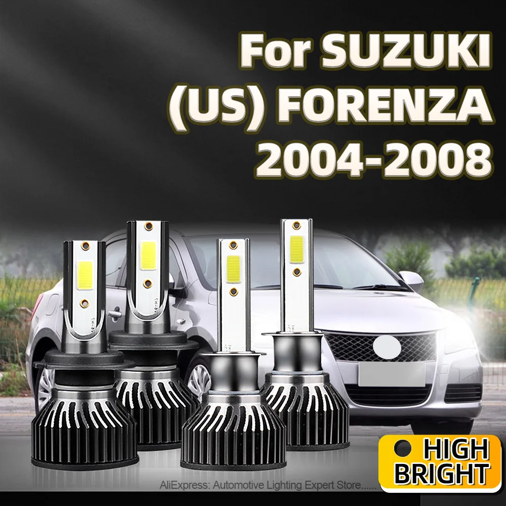 LED Car Headlight 25000LM 6000K Lamp H7 H1 Auto Bulbs with Cooling Fan For SUZUKI (US) FORENZA 2004 2005 2006 2007 2008