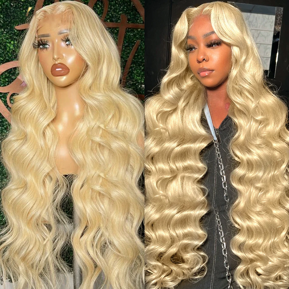 

13x4 613 Honey Blond Body Wave Lace Frontal Wig Human Hair Brazilian Transparent Colored Wave 13x6 Lace Front Wig For Women