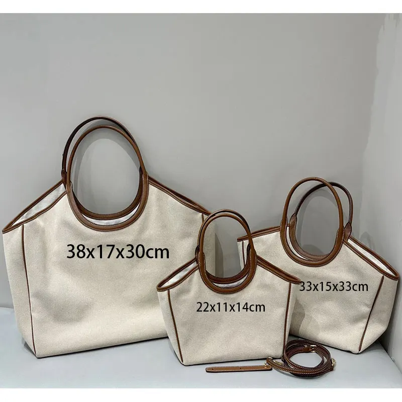 

Canvas Tote Bag Retro Design Women Simple Casual Large Capacity Shopping Bag Fashion Versatile 2024