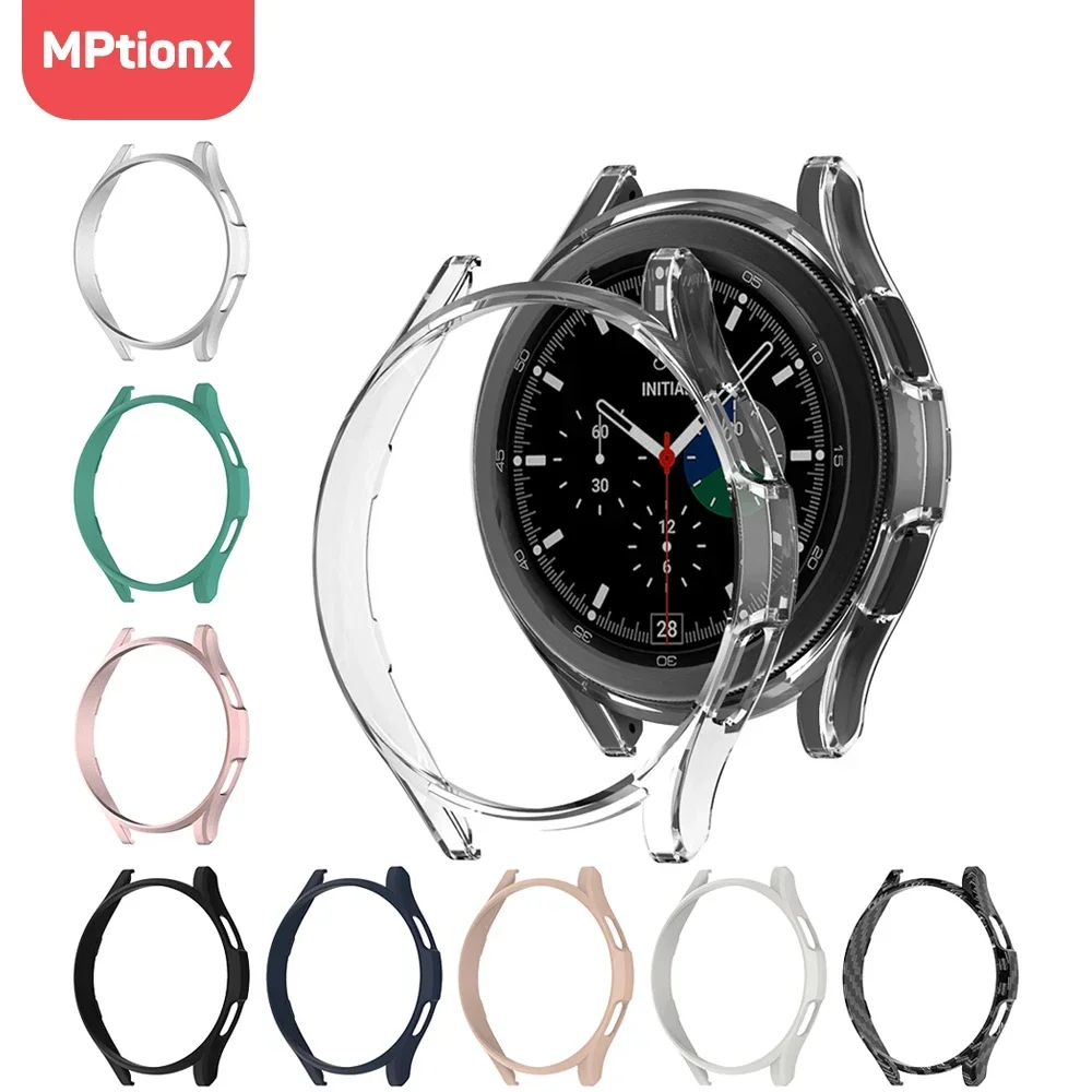 Uhrenabdeckung für Samsung Galaxy Watch 4 Classic 42 mm 46 mm, PC-Gehäuse, Rundum-Schutzhülle für Watch 6 Classic 43 47 mm