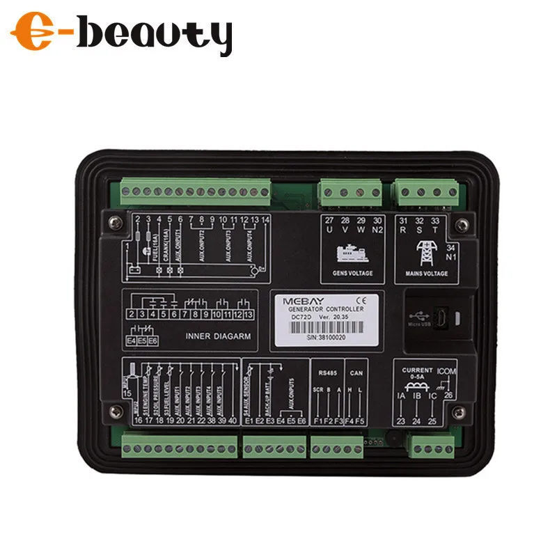Dc60d Dc70d Mebay وحدة تحكم إلكترونية لوحة المولدات مجموعة معلمات التحكم