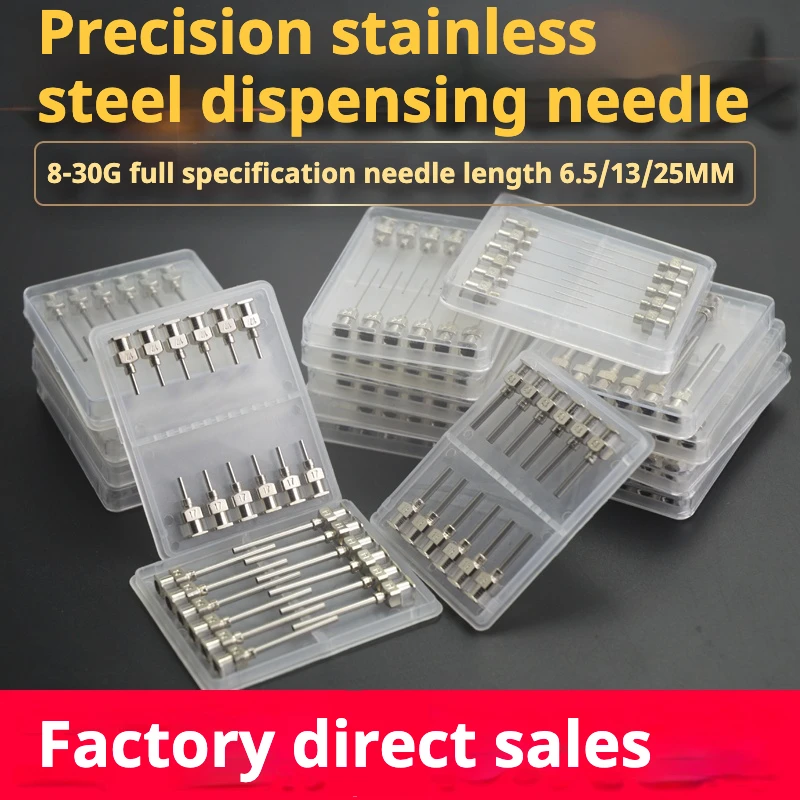 

12 PCS 1/2 Inches Dispensing Needle Stainless Steel Blunt Tip Needle 0.5 inch 8G, 10G, 12G, 16G, 18G, 20G, 26G, 30G, glue needle