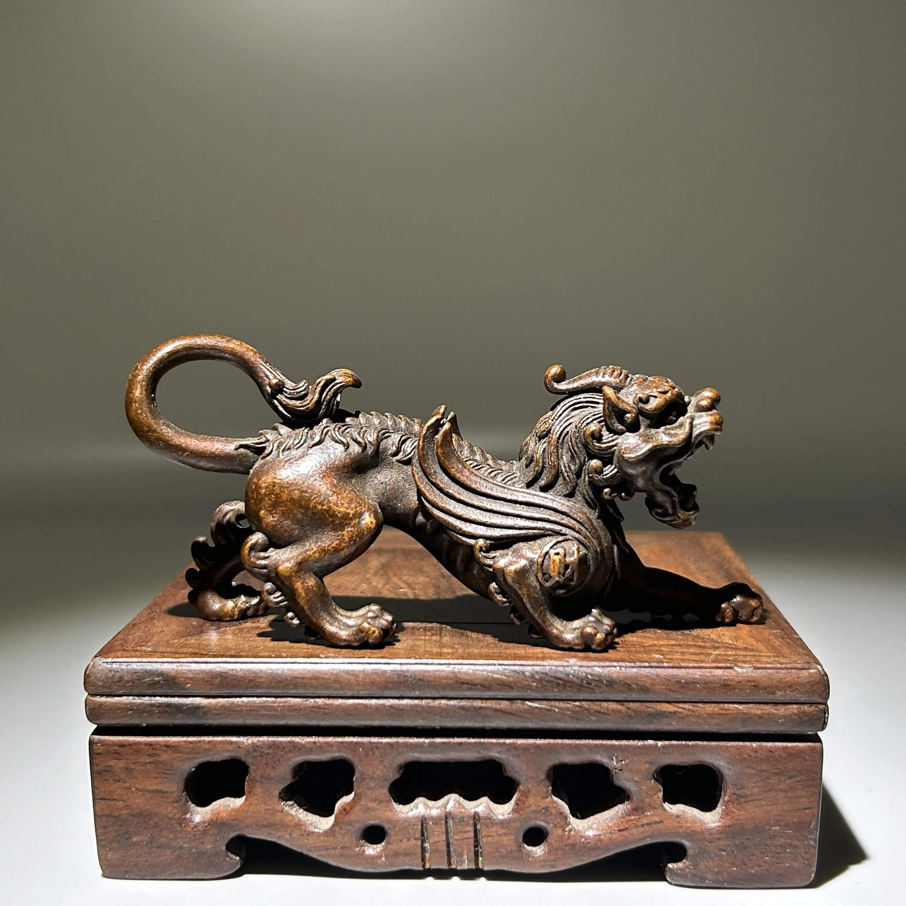 Chinese Feng Shui Pixiu Statue Copper Lucky Beast Wealth Attracting Figurine Mini Desk Ornament Home
