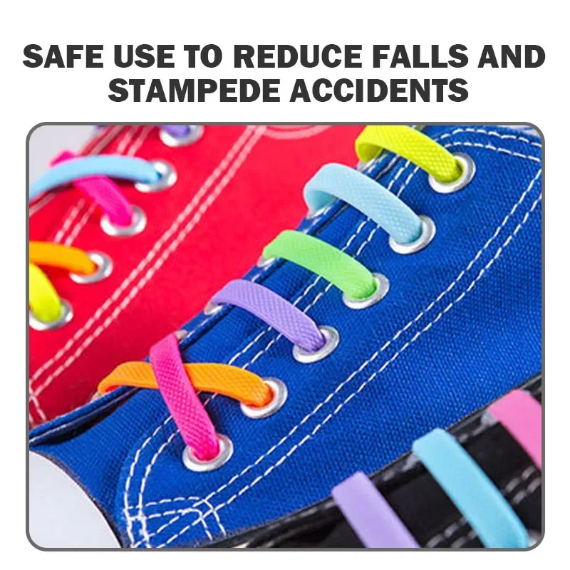 16 Stück Elastische Silikon-Schnürsenkel ohne Binden, Unisex Dehnbare Schuhbänder für Alle Sneaker, Modische Gummiband-Schnürsenkel – Detail 20