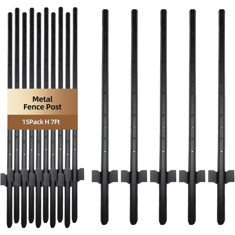 

Набор из 15 металлических столбов для ограждений, 7T, сверхпрочные, для сада, без земляных работ, U-образные, для газона, сада, огорода